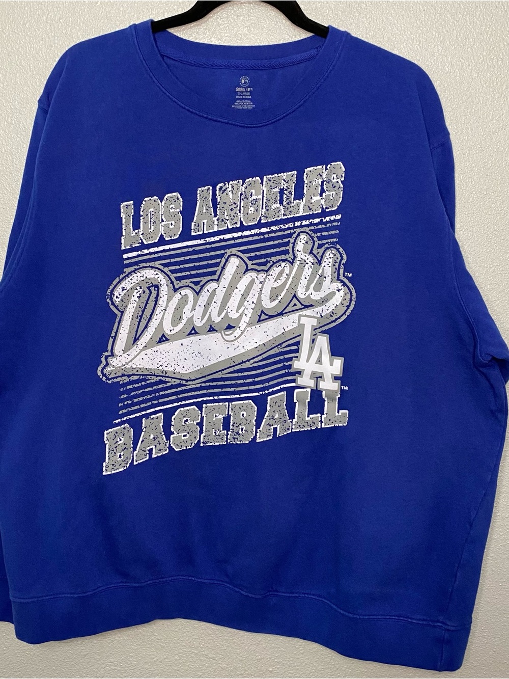 Stitches Royal Blue Los Angeles Dodgers Sweatshirt XL